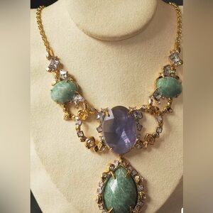 Amethyst & amazonite necklace